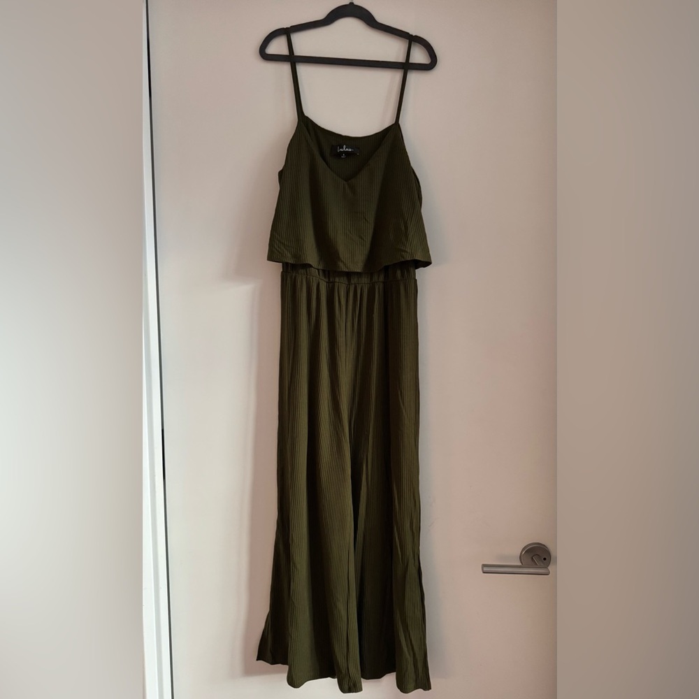 Lulu's Olive Ribbed Knit Top